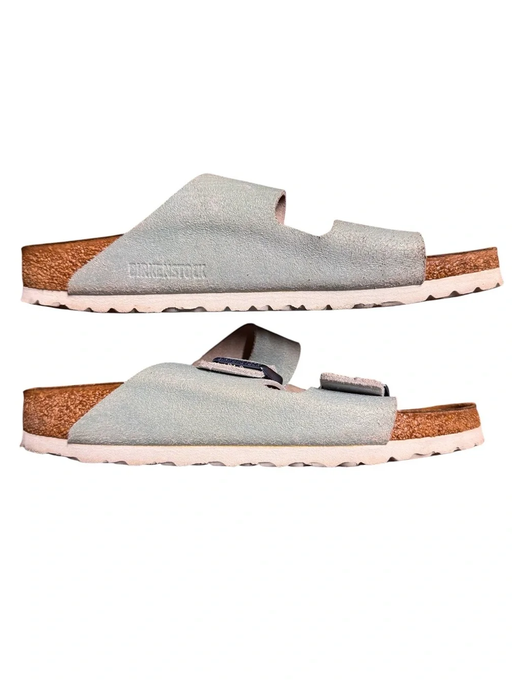 Birkenstock Arizona Washed Metallic Mineral Size 40 US Womens 9 Leather Sandals